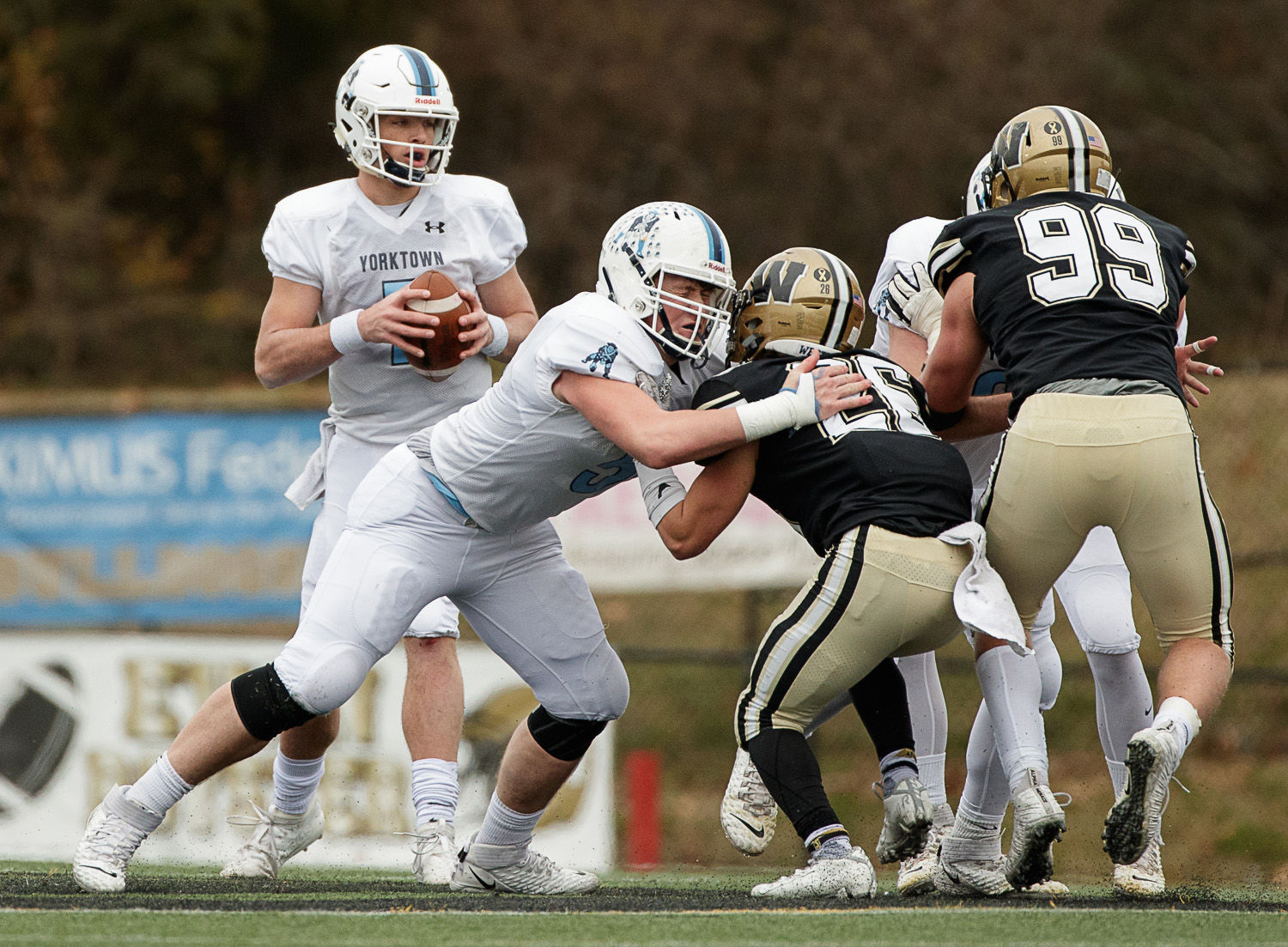 Yorktown football region final action 12